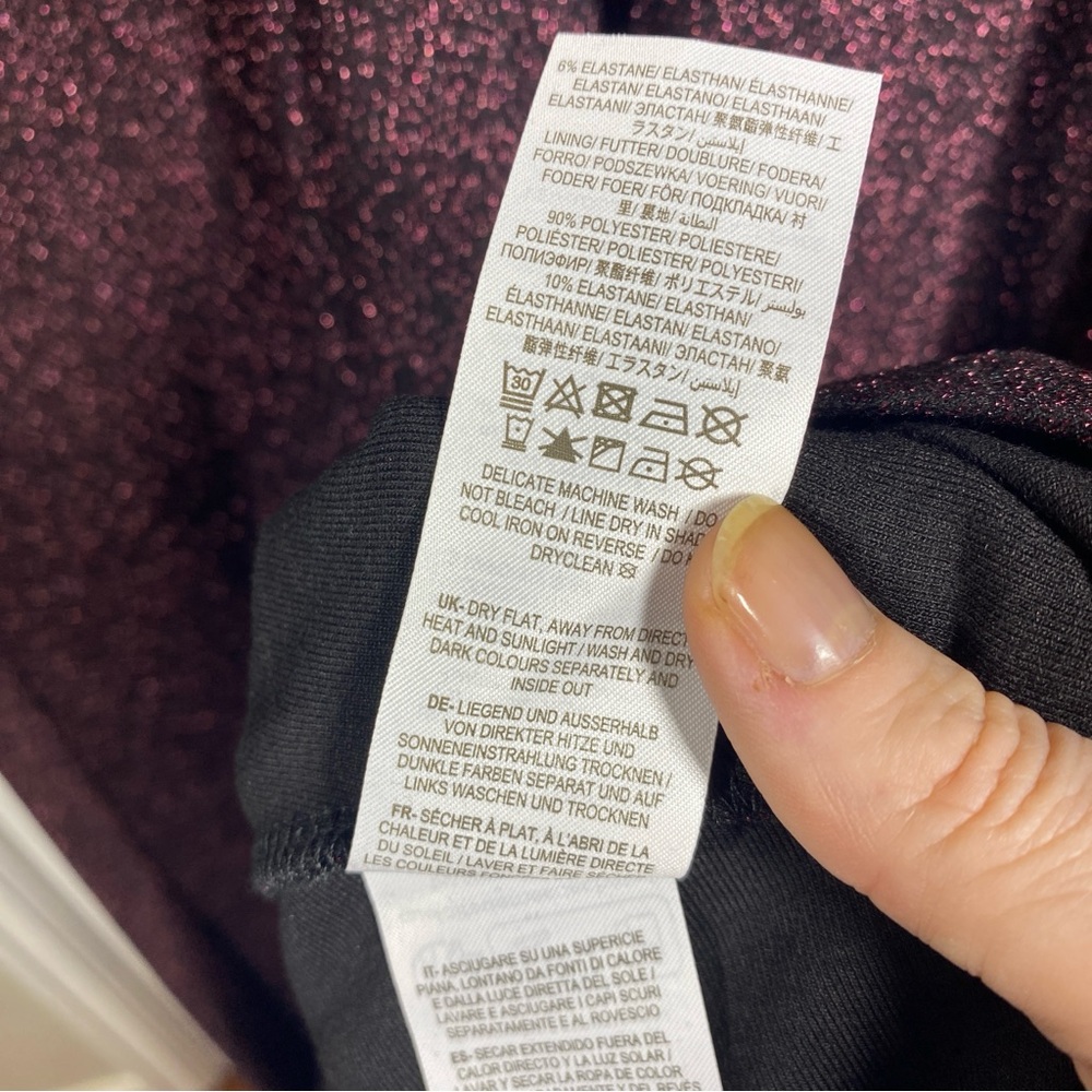 NWT Boden Metallic Jersey Midi Party Dress in Purple Sparkle - Size 16 - Picture 10 of 13